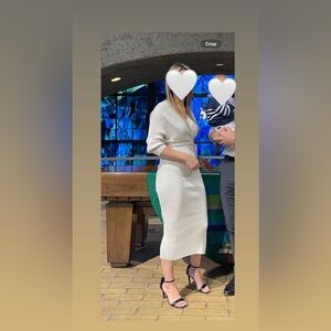 Pink lily wrap sweater dress